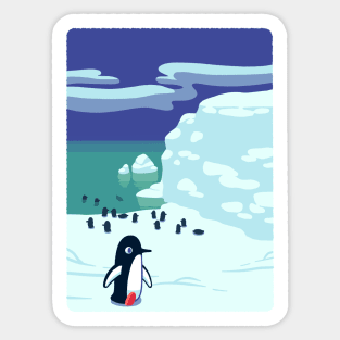 Penguins on Ice Sticker